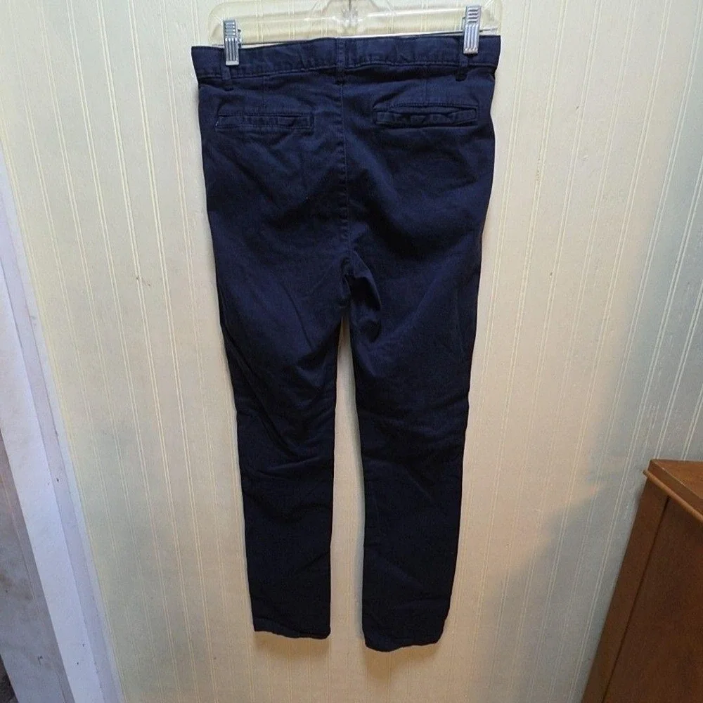 The Children's Place Pants Boys 14 Blue Chino Twill Zip Stretch Casual School